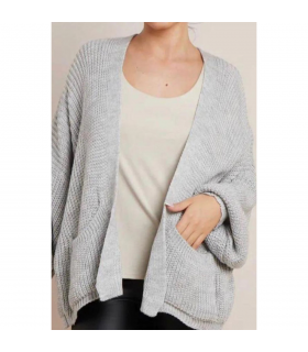 Crop Balloon Pocket Cardigan