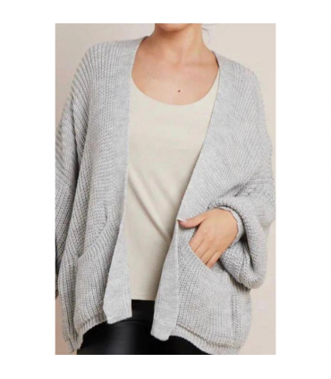 Crop Balloon Pocket Cardigan
