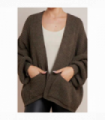 Crop Balloon Pocket Cardigan