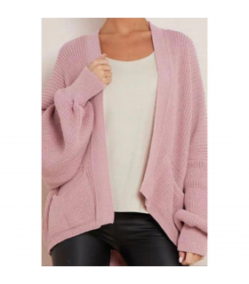 Crop Balloon Pocket Cardigan