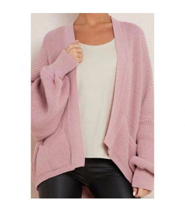 Crop Balloon Pocket Cardigan