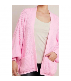 Crop Balloon Pocket Cardigan