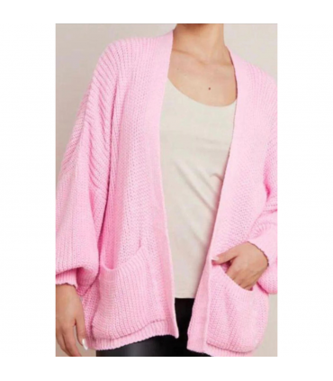 Crop Balloon Pocket Cardigan