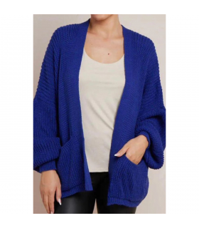 Crop Balloon Pocket Cardigan