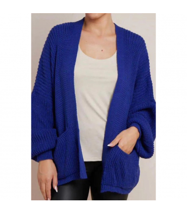 Crop Balloon Pocket Cardigan