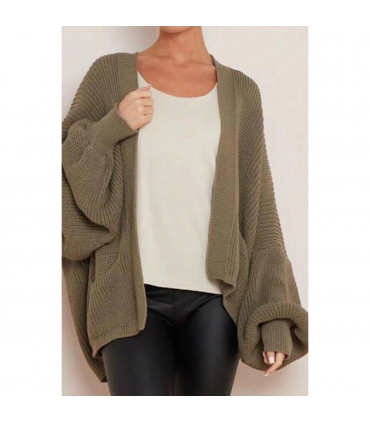Crop Balloon Pocket Cardigan