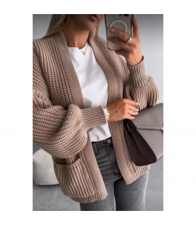 Crop Balloon Pocket Cardigan