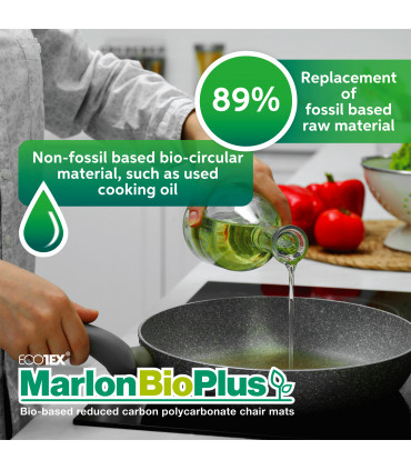 Ecotex® BioPlus Carbon Neutral Polycarbonate Chair Mat for Carpet - 116 x 150cm