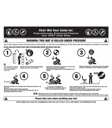 Cleartex® Enhanced Polymer Rectangular Chair Mat for Hard Floors  - 116 x 150cm