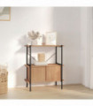 3-Tier Shelving Unit with Cabinet 80x40x92 cm Steel and Engineered Wood