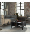 Coffee Table High Gloss Grey 60x60x30 cm Engineered Wood
