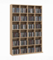 HOMCOM DVD CD Media Storage Rack, Video Display Unit, 89 x 130.5 cm, Natural