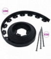 Flexible Lawn Edging with 30 Pegs 10 m 5 cm