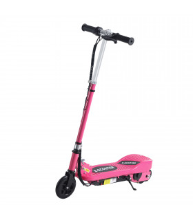 HOMCOM Folding Kids Electric Scooter for 7-14, Pink