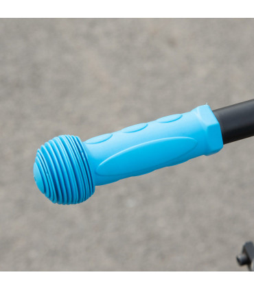 HOMCOM Folding Electric Scooter with Rear Wheel Brake, Sky Blue