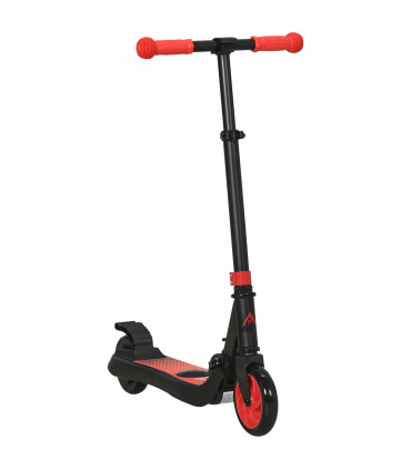 HOMCOM Folding Electric Scooter with Rear Wheel Brake, Red