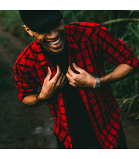 Men's Black Agate Bracelet