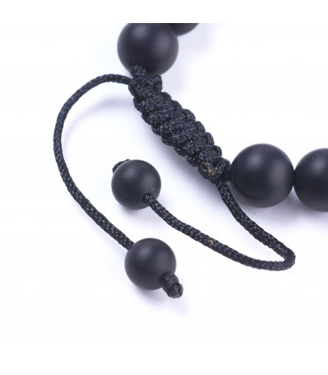 Men's Black Agate Bracelet