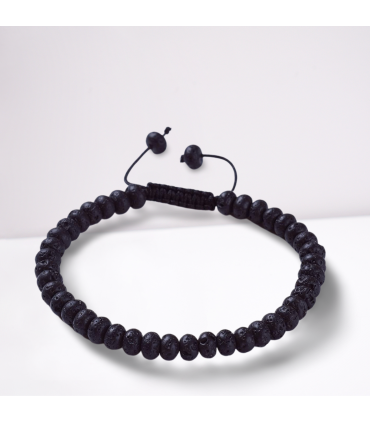Men's Black Lava Bead Bracelet