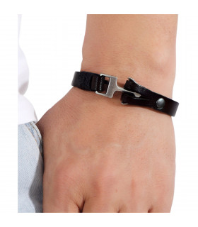 Men's Leather Anchor Bracelet