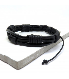 Men's Leather Cord Bracelet