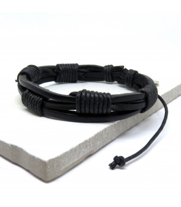 Men's Leather Cord Bracelet