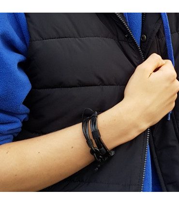 Men's Leather Cord Bracelet