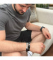 Men's Leather Infinity Bracelet