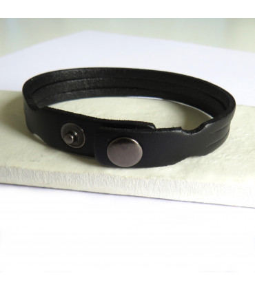 Men's Leather Trio Bracelet