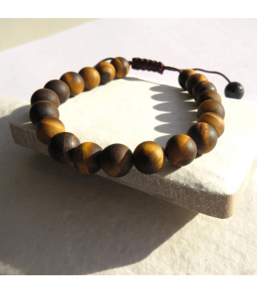 Men's Tigers Eye Adjustable Bracelet