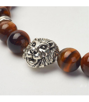 Men's Tigers Eye Lion Bracelet