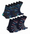Mens 12 Pack Bamboo Design Socks (6-11 / Assorted) (STRIPE)