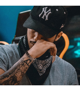 Mens Brown Pleated Leather Bracelet