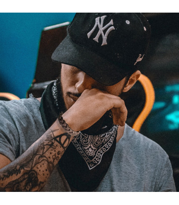 Mens Brown Pleated Leather Bracelet