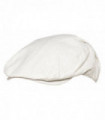 Mens Linen Flat Cap (M-L / Cream)