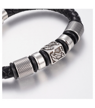 Mens Nautical Leather Bracelet