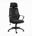 Mesh Back Office Chair w/ Adjustable Height Padded Headrest Black Vinsetto