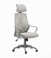 Mesh Back Office Chair w/ Adjustable Height Padded Headrest Grey Vinsetto