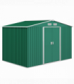 Metal 9x6 ft Garden Shed Storage Door Roof Building Container-Green