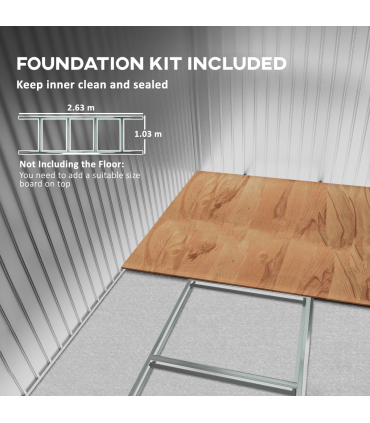 Metal 9x6 ft Garden Shed Storage Door Roof Building Container-Green