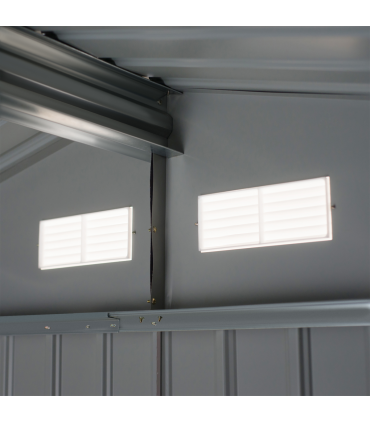 Metal 9x6 ft Garden Shed Storage Door Roof Building Container-Green