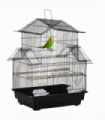 Pet Supplies Metal Bird Cage Black Steel Plastic 50.5L x 41W x 63H cm Cage
