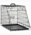 Metal Collapsible Car Dog Cage Transport Carrier Removable Tray 77 x 47 x 55cm