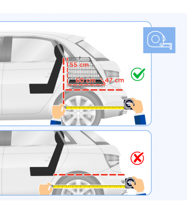 Metal Collapsible Car Dog Cage Transport Carrier Removable Tray 77 x 47 x 55cm