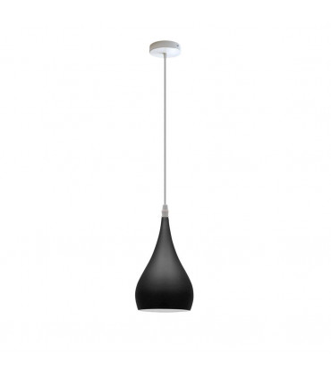 Metal E27 Black Teardrop Pendant Light Modern Industrial Hanging Light Fixture 