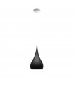 Ceiling lamp shade Metal E27 Black Teardrop Pendant Light 40cm Black