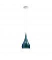 Teardrop Shaped Pendant Light Cyan Blue Metal E27 Modern Industrial 60W Bulb