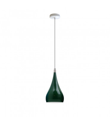 Teardrop Pendant Light Modern Industrial Hanging Fixture Metal E27 Green