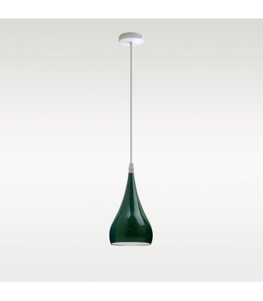 Teardrop Pendant Light Modern Industrial Hanging Fixture Metal E27 Green