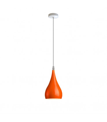 Ceiling Lamp Shade Metal E27 Orange Teardrop Pendant Light 40x30x30 cm